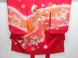 束ね熨斗に鴛鴦模様刺繍子供着物